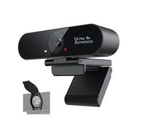 Smilodon Autofocus Webcam 1080P, Pro, avec Microphone amélioré, Couverture de confidentialité, trépied, pour conférence, Streaming en Direct, Enregistrement, Compatible avec Skype/Teams/Zoom/Youtube