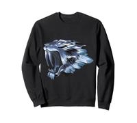 Smilodon Sabertooth Chat Tigre Bleu glacé Sweatshirt