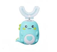 Smiloo - La brosse à dents qui fait sourire Brosse à dents électrique pour enfants en forme de dinosaure, 360° avec lumière LED, tête en silicone U
