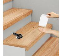 SMILOOL Lot de 15 bandes de marches d'escalier transparentes antidérapantes pour marches en bois d'intérieur - 10,2 x 81,3 cm - Prédécoupées - Pour escaliers en bois - Ruban adhésif transparent pour