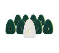 Smilyeez® Lot de 10 recharges d'éponge à vaisselle robustes pour Scrub Daddy Dish Daddy - Tête de rechange idéale pour la vaisselle et le nettoyage de la cuisine