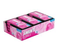 Smint Flat Bubble Mint - Bonbons sans sucre - Pastilles goût menthe et chewing-gum - Pack de 12 boîtes de 21 g - Frais, Doux et Sans Calories Ajoutées