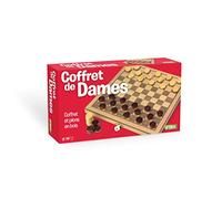 Smir - Coffret Jeu de Dames en Marqueterie de Hêtre avec Pions en Bois - Plateau Compact 24x12 cm - Jeu de Société Classique et Stratégie pour Toute la Famille - 130007144