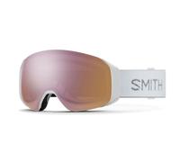 Masque de ski Smith 4D Mag S (White Chunky Knit - Chromapop Everyday Rose Gold Mirror Lens/Cat 2) Femme Taille unique