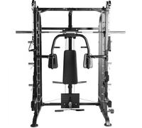 Smith machine multifonction avec câbles et poulies