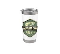 Smith Mountain Lake Virginia 1963 Motif poisson Gobelet isotherme en acier inoxydable double paroi
