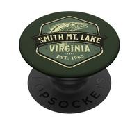 Smith Mountain Lake Virginia 1963 Motif Poisson Vieilli PopSockets PopGrip Adhésif