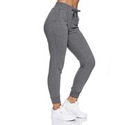 Smith & Solo Pantalon de Jogging Femme - Pantalon de Sport Femme Coton | Pantalon de survêtement Coupe Slim Pantalon de Loisirs Long | Pantalon d'entraînement Fitness Taille Haute Moderne Gris/XS