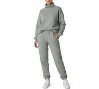 Smith & Solo Pantalon de jogging pour femme - Coton - Pantalon de sport d'hiver - Pantalon de course - Taille haute - Pantalon de survêtement - Pantalon de loisirs - Pantalon de jogging long, gris, S
