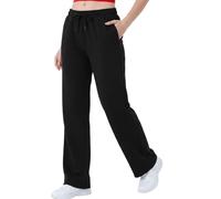 Smith & Solo Pantalon de jogging pour femme - Pantalon de sport long en coton - Pantalon de course confortable - Pantalon de survêtement - Jambe large avec taille élastique - Pantalon de yoga