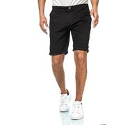 Smith & Solo Short chino court en coton pour homme - Bermuda d'été - Short de course pour homme, Noir , M