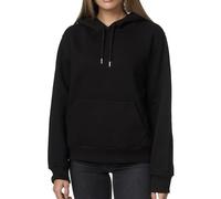 Smith & Solo Sweat à capuche pour femme - En coton - Long - Col rond - Coupe ajustée - Pour les loisirs et le sport - Sweat à capuche d'entraînement - Pull streetwear, Noir , XL
