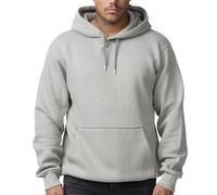 Smith & Solo Sweat a Capuche pour Homme, Sweatshirt col Rond, Manches Longues, Slim Coupe , Hoody, Pull, Mélange de Coton de Haute qualité pour Homme (Gris, 3XL)
