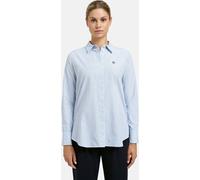 Smith & Soul Smith & Soul Blue Pinstripe Slogan Cotton Shirt Blue M (EU 40-42)