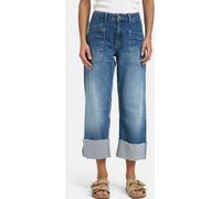 Smith & Soul Smith & Soul Blue Straight Leg Crop Jeans with Turn Ups