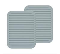 Smithcraft Lot de 2 Dessous de Plat en Silicone pour Plats Chauds, casseroles et poêles, Tapis Chauds pour Cuisine, Dessous de Plat antidérapants et résistants à la Chaleur, Gris Clair