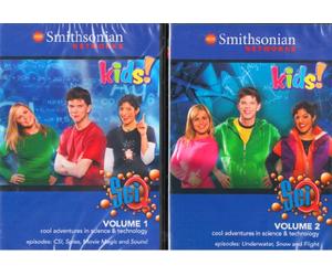 Smithsonian Networks Kids Educational Adventures in Science & Technology - 6 Episodes - CSI , Spies , Movie Magic , Underwater , Snow , Flight - 2 Disc Set : 184 Minutes