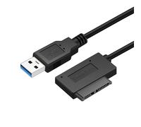 SMito-Adaptateur USB 3.0 7 + 6PIN 13Pin,câble convertisseur,transfert de données rapide pour ordinateur portable,lecteur optique CD/DVD,Dean Slimline Drive - Type USB2.0-0.25 m