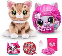 Smitten Kittens Surprise,Ginger,Nurture Play,Soft Toy Unboxing,Interactive,10 Sons,Peluches Ultra Douces,Adopt Electronic Pet Kitten (Ginger)