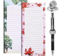 Smivyhp Lot de 2 blocs magnétiques pour liste de courses avec 1 porte-stylo magnétique 100 feuilles