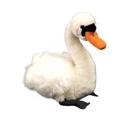 SMJWH Adorable Cygne muet en Peluche, Cygne Blanc réaliste en Peluche, Oiseau Doux et câlin, for et Adultes(Long Hair)