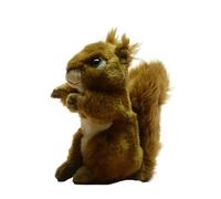 SMJWH Adorable Jouet en Peluche écureuil Assis - Animal en Peluche réaliste de créature des Bois - Poupée de Douce et poilue for, Adolescents et Amoureux de la Nature