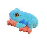 SMJWH Adorable Peluche Arbre, poupée Douce en, Animal réaliste aux Yeux Rouges, Grenouille Ultra for(Blue)