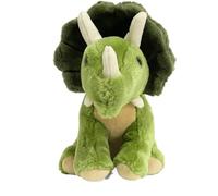 SMJWH Adorable Peluche de Dinosaure Tricératops Vert, Douce et réaliste, Un Cadeau de for (garçons et Filles).(37cm)