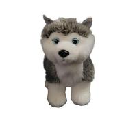 SMJWH Adorable Peluche Husky couchée, Chiot réaliste, Cadeau Doux et câlin for