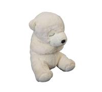 SMJWH Adorable Peluche Ourson Polaire Assis aux Yeux fermés, Doux et Blanc, représentant Un en, Animal de la Faune Arctique, Cadeau câlin for Adultes