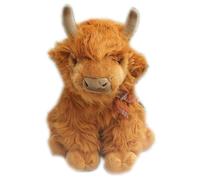 SMJWH Adorable Peluche Vache écossaise des Highlands, Animal en Doux à Poils Longs, poupée Taureau Moelleuse, Jouet for et Adultes(24cm)