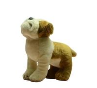 SMJWH Bouledogue Debout réaliste/Carlin mélange Chiot en Peluche Animal Grosse poupée de Chien Blanc et Marron Cadeau câlin for Adultes