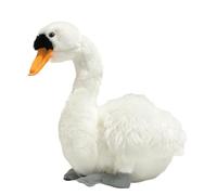 SMJWH Cygne Blanc en Peluche réaliste, Doux et câlin, Oiseau en Peluche à Collectionner, Cadeau for et Adultes(White20cm)