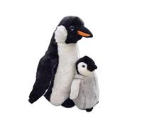 SMJWH Ensemble de Peluches Pingouins empereurs mère et Enfant, Famille d'animaux en Peluche réalistes, poupée Pingouin Douce for, 30 cm