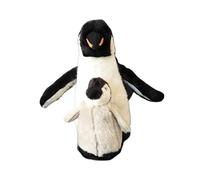 SMJWH Ensemble de Peluches Pingouins mère et Petit, Famille empereurs réaliste, Peluche Douce, Cadeau éducatif Noël