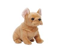 SMJWH Jouet en Peluche Bouledogue réaliste, Chiot Frenchie Doux et câlin, poupée de Chien Mignonne for Cadeau d'anniversaire for, Ornement décoration for Animaux Compagnie(Brown)