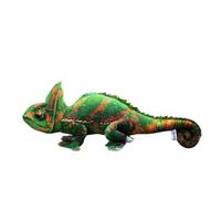 SMJWH Jouet en Peluche caméléon voilé réaliste, Animal de Reptile Doux, poupée câline lézard du Yémen, Jouet Vert for Animaux Compagnie Exotiques for et Adultes