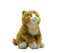 SMJWH Jouet en Peluche Chaton Assis, poupée Douce et Moelleuse, Cadeau crème Gingembre for la décoration de Maison