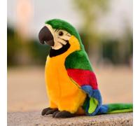 SMJWH Jouet en Peluche Perroquet Ara réaliste, Animal en Peluche Bleu, Vert et Rouge, poupée Oiseau Exotique Douce for et collectionneurs.(Green)