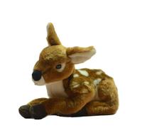 SMJWH Jouet en Peluche Sika Faon réaliste, cerf couché, Animal, décoration for, Cadeau sur Le thème de la forêt