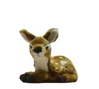 SMJWH Jouet en Peluche Sika Fauve réaliste couché, poupée Animale for décoration de pépinière, Cadeau d'anniversaire for forêt