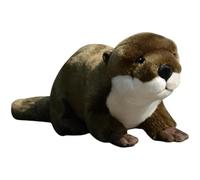 SMJWH Loutre en Peluche réaliste, Douce Peluche Animal de rivière, Jouet câlin idéal comme Cadeau d'anniversaire for ou décoration intérieure.