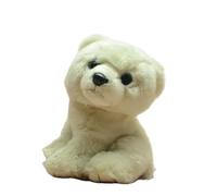 SMJWH Mini Ours Polaire en Peluche, Animal, Pose Assise, poupée Arctique Moelleuse | Cadeau réaliste de la Faune câline for Les