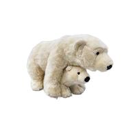SMJWH Ours Polaire réaliste avec Son Petit en Peluche 44 cm, poupée Ours Blanc câlin mère et Enfant, Cadeau d'anniversaire ou de Noël
