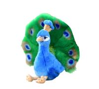 SMJWH Paon en Peluche Vibrant avec Queue éventail affichable - Animal Doux, Parfait for Les Cadeaux et Occasions festives
