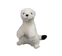 SMJWH Peluche Hermine Blanche Mignonne, Animal en, Poupée Réaliste, Cadeau Câlin for, Garçons et Filles, Décoration Intérieure