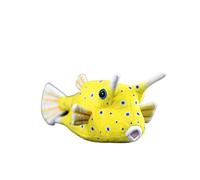SMJWH Peluche Poisson-Vache Mignon, Poisson-Coffre à Cornes Jaunes, Adorable modèle de Vie Marine, Cadeau for