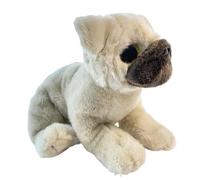 SMJWH Peluche réaliste de Carlin, Adorable Chiot en Peluche Toute Douce, Jouet Simulation d'animal Compagnie à câliner for Les et Amoureux des Chiens
