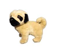 SMJWH Peluche réaliste de Carlin, Chien en Peluche Ultra Doux et ridé, Position Assise ou Debout, Cadeau d'anniversaire for Enfant(Standing Posture)