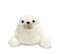 SMJWH Peluche réaliste de Phoque, bébé Blanc et tacheté, Cadeau en Peluche(White)